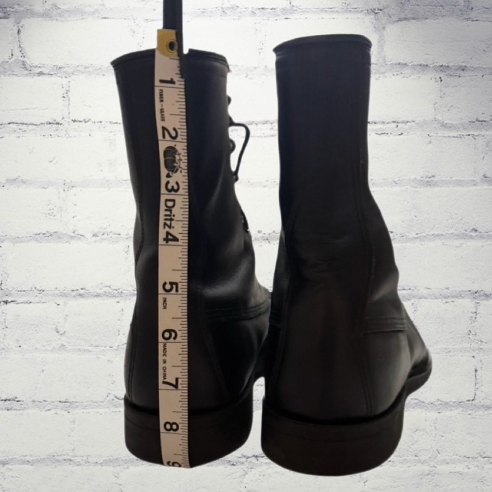Vintage 1992 Wolverine Combat Boots Men’s 10.5R Black Leather Military - Picture 8 of 16